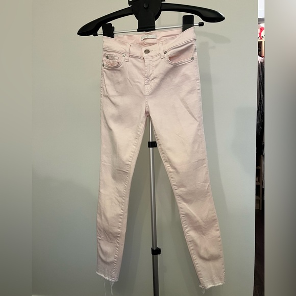 7 For All Mankind Pink Ankle Skinny Jeans - Picture 13 of 13